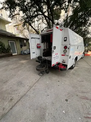 Magnet Plumbing service vehicle on-site for Water Heater Repair in Pinecrest Estates